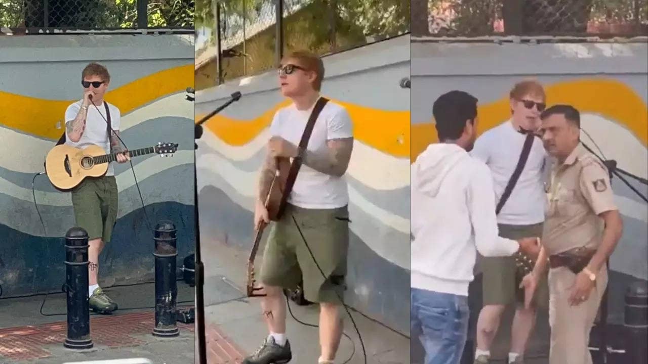 Watch: Cops stop Ed Sheeran’s street performance, ask him to leave