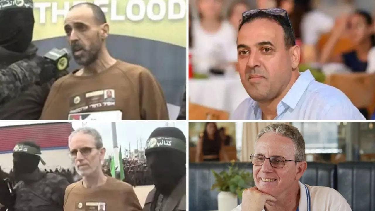 Israel releases pictures of ‘pale’ hostages after Hamas freed them