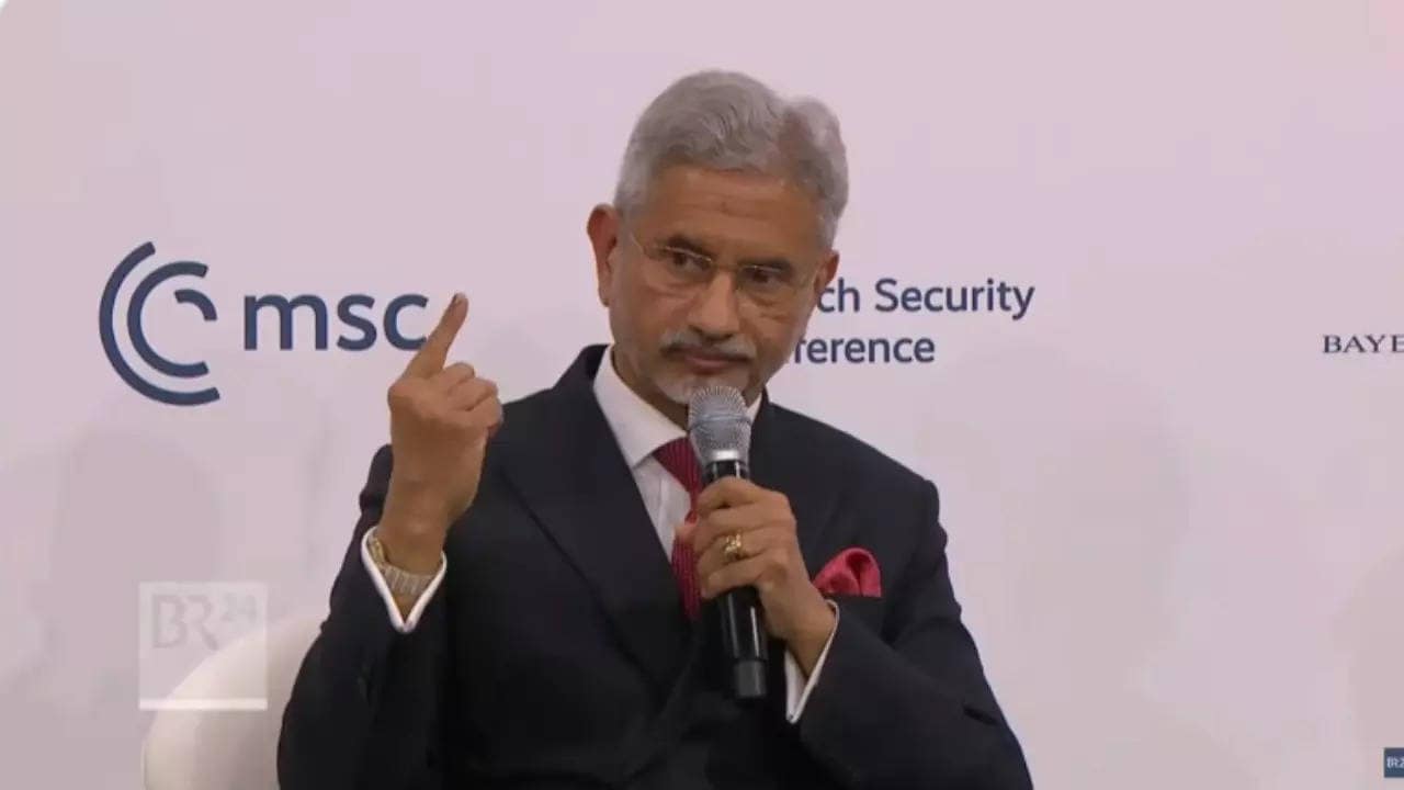 Democracy under threat? Jaishankar responds by showing his index finger