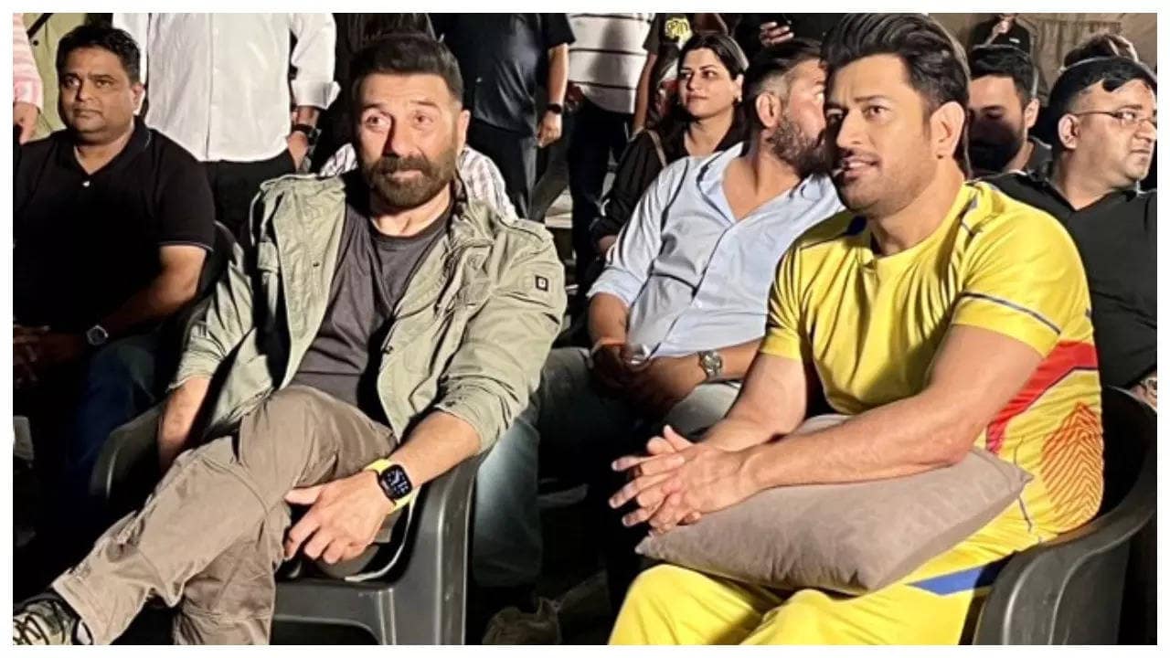 Sunny Deol and MS Dhoni enjoy India vs Pakistan match together in Dubai