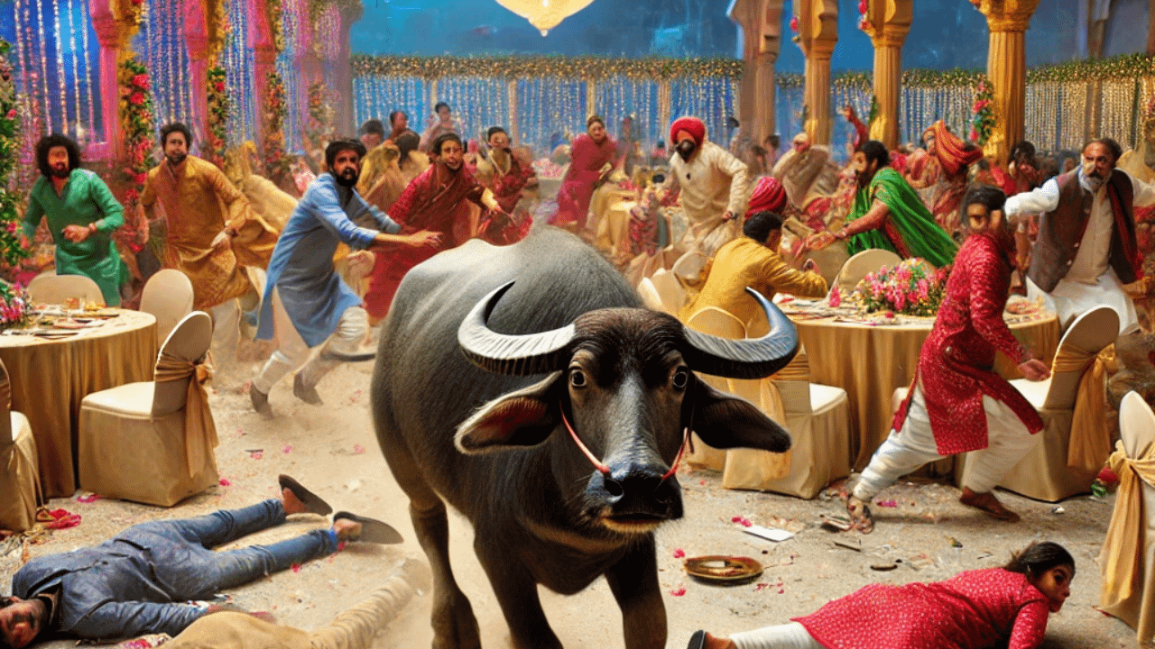 Buffalo crashes into wedding in Gujarat, 2 injured