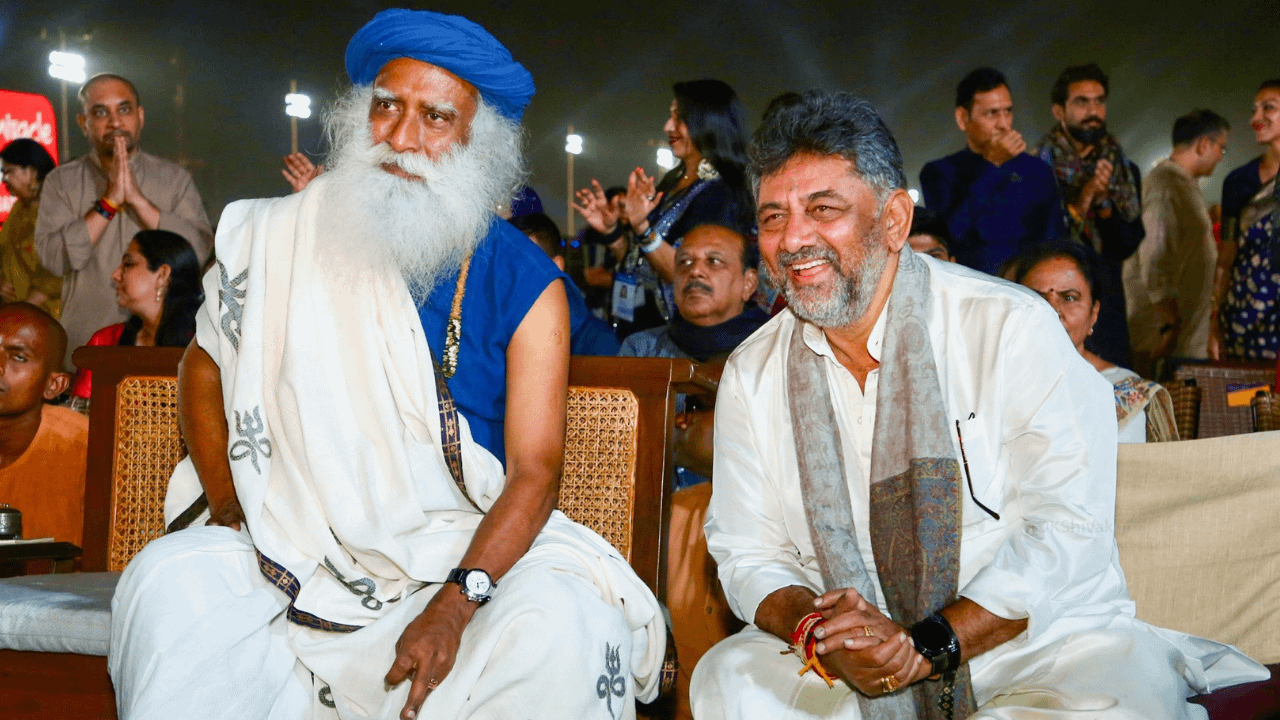 Amid intra-party criticism, Shivakumar defends attending Sadhguru’s event