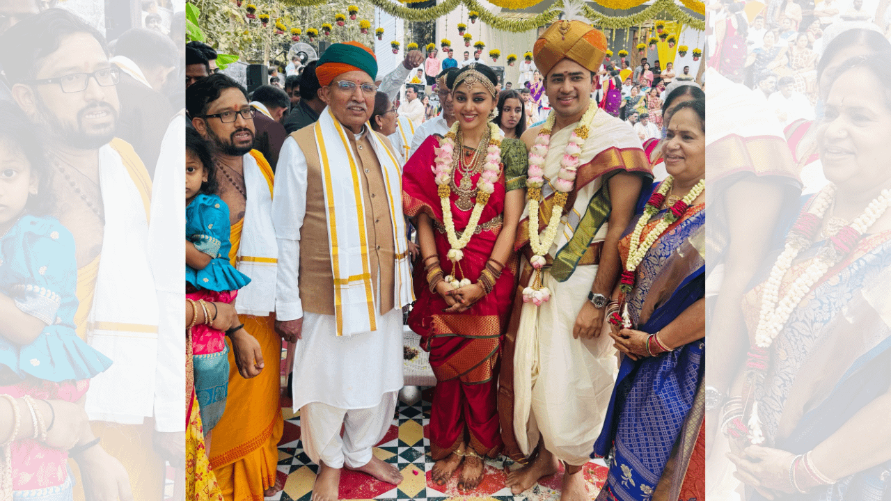 BJP MP Tejasvi Surya marries Bharatanatyam artist Sivasri Skandaprasad