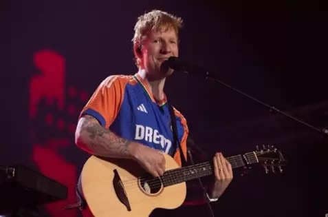 Ed Sheeran dons Team India jersey during Gurugram concert – Watch