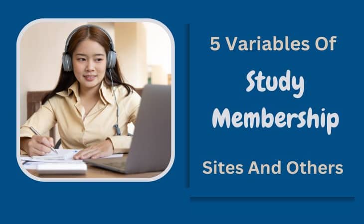 5 Variables Of Study Membership Sites And Others