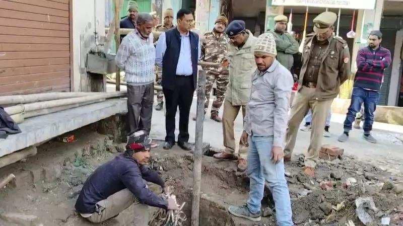 Sambhal admin starts excavating well found near Shahi Jama Masjid