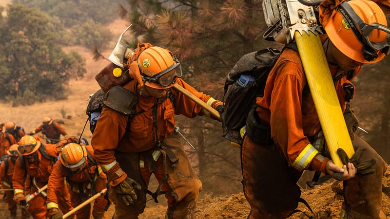 For Just Dollars a Day, Inmates Fight California’s Fires