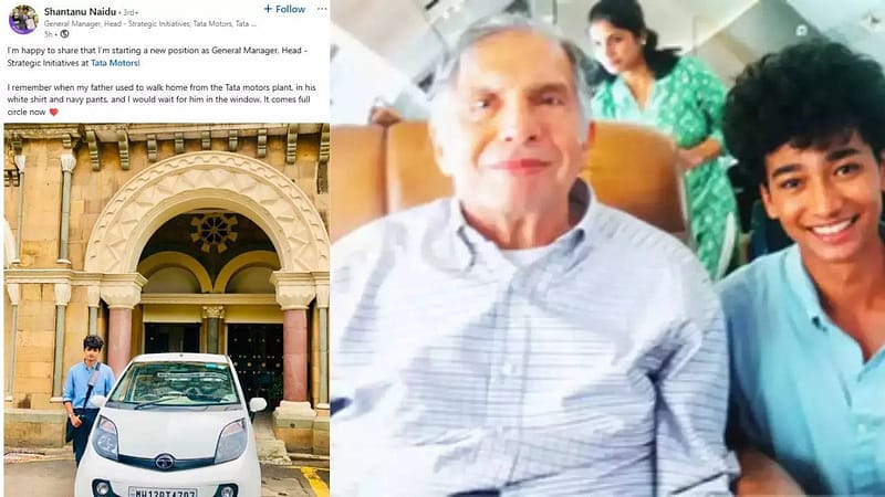 Ratan Tata’s aide Shantanu Naidu moves to new role in Tata Motors